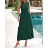 imageBTFBM Women Tank Midi Dress Summer Crewneck Sleeveless Pleated A Line Business Casual Formal Sweater Spring Dresses 2026Dark Green