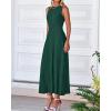 imageBTFBM Women Tank Midi Dress Summer Crewneck Sleeveless Pleated A Line Business Casual Formal Sweater Spring Dresses 2026Dark Green