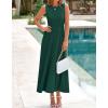 imageBTFBM Women Tank Midi Dress Summer Crewneck Sleeveless Pleated A Line Business Casual Formal Sweater Spring Dresses 2026Dark Green