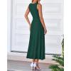 imageBTFBM Women Tank Midi Dress Summer Crewneck Sleeveless Pleated A Line Business Casual Formal Sweater Spring Dresses 2026Dark Green