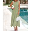 imageBTFBM Women Tank Midi Dress Summer Crewneck Sleeveless Pleated A Line Business Casual Formal Sweater Spring Dresses 2026Mist Green