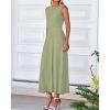 imageBTFBM Women Tank Midi Dress Summer Crewneck Sleeveless Pleated A Line Business Casual Formal Sweater Spring Dresses 2026Mist Green