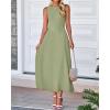 imageBTFBM Women Tank Midi Dress Summer Crewneck Sleeveless Pleated A Line Business Casual Formal Sweater Spring Dresses 2026Mist Green