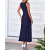 imageBTFBM Women Tank Midi Dress Summer Crewneck Sleeveless Pleated A Line Business Casual Formal Sweater Spring Dresses 2026Navy