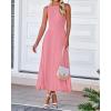 imageBTFBM Women Tank Midi Dress Summer Crewneck Sleeveless Pleated A Line Business Casual Formal Sweater Spring Dresses 2026Pink