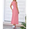 imageBTFBM Women Tank Midi Dress Summer Crewneck Sleeveless Pleated A Line Business Casual Formal Sweater Spring Dresses 2026Pink