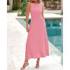imageBTFBM Women Tank Midi Dress Summer Crewneck Sleeveless Pleated A Line Business Casual Formal Sweater Spring Dresses 2026Pink