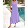 imageBTFBM Women Tank Midi Dress Summer Crewneck Sleeveless Pleated A Line Business Casual Formal Sweater Spring Dresses 2026Purple