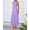 imageBTFBM Women Tank Midi Dress Summer Crewneck Sleeveless Pleated A Line Business Casual Formal Sweater Spring Dresses 2026Purple