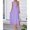 imageBTFBM Women Tank Midi Dress Summer Crewneck Sleeveless Pleated A Line Business Casual Formal Sweater Spring Dresses 2026Purple