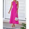 imageBTFBM Women Tank Midi Dress Summer Crewneck Sleeveless Pleated A Line Business Casual Formal Sweater Spring Dresses 2026Rose Red