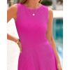 imageBTFBM Women Tank Midi Dress Summer Crewneck Sleeveless Pleated A Line Business Casual Formal Sweater Spring Dresses 2026Rose Red