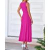 imageBTFBM Women Tank Midi Dress Summer Crewneck Sleeveless Pleated A Line Business Casual Formal Sweater Spring Dresses 2026Rose Red