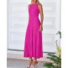 imageBTFBM Women Tank Midi Dress Summer Crewneck Sleeveless Pleated A Line Business Casual Formal Sweater Spring Dresses 2026Rose Red