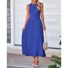 imageBTFBM Women Tank Midi Dress Summer Crewneck Sleeveless Pleated A Line Business Casual Formal Sweater Spring Dresses 2026Royal Blue