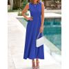 imageBTFBM Women Tank Midi Dress Summer Crewneck Sleeveless Pleated A Line Business Casual Formal Sweater Spring Dresses 2026Royal Blue