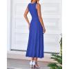 imageBTFBM Women Tank Midi Dress Summer Crewneck Sleeveless Pleated A Line Business Casual Formal Sweater Spring Dresses 2026Royal Blue