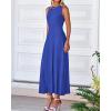imageBTFBM Women Tank Midi Dress Summer Crewneck Sleeveless Pleated A Line Business Casual Formal Sweater Spring Dresses 2026Royal Blue