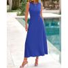 imageBTFBM Women Tank Midi Dress Summer Crewneck Sleeveless Pleated A Line Business Casual Formal Sweater Spring Dresses 2026Royal Blue