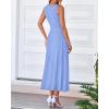 imageBTFBM Women Tank Midi Dress Summer Crewneck Sleeveless Pleated A Line Business Casual Formal Sweater Spring Dresses 2026Sky Blue