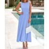 imageBTFBM Women Tank Midi Dress Summer Crewneck Sleeveless Pleated A Line Business Casual Formal Sweater Spring Dresses 2026Sky Blue