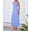 imageBTFBM Women Tank Midi Dress Summer Crewneck Sleeveless Pleated A Line Business Casual Formal Sweater Spring Dresses 2026Sky Blue