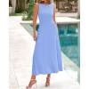 imageBTFBM Women Tank Midi Dress Summer Crewneck Sleeveless Pleated A Line Business Casual Formal Sweater Spring Dresses 2026Sky Blue