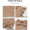 imageBTFBM Womens 2 Piece Outfits Spring Sweatsuit Zipper V Neck Casual Ruffle Cap Sleeve Tops Drawstring Shorts Lounge SetsLight Khaki