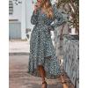 imageBTFBM Womens Dresses Spring Clothes 2026 V Neck Floral High Waist Ruffle Wedding Guest Cocktail Boho Long Sleeve DressFloral Light Blue Apricot