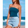 imageBTFBM Womens Strapless Tube Tops Spring Summer Clothes 2026 Trendy Casual Ruched Stretchy Going Out Bodycon Bandeau TopDark Blue