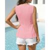 imageBTFBM Womens Summer Tops 2026 Business Casual Outfits Crew Neck Sleeveless Shirts Slim Fit Peplum Tank TopPink