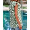 imageBTFBM Womens Tops Dressy Casual 2026 Spring Summer Shirts Boho Floral V Neck Ruffle Cap Sleeve Business Work BlousesLeaves Light Green