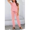 imageBTFBM Womens Two Piece Tracksuit Outfits Summer Short Sleeve Tops Long Pants Jogger Lounge Matching Sets SweatsuitPink