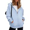 imageBTFBM Hoodies for Women Zip Up jacket Drawstring Spring Fashion 2026 Trendy Long Sleeve Sweatshirt Clothing OutfitsLight Blue