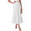 imageBTFBM Maxi Skirts for Women 2026 Summer Spring Boho Lightweight A Line High Waisted Wedding Guest Party Silk Midi SkirtDot White Black