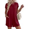 imageBTFBM Rompers for Women Summer 2026 Casual Dressy One Piece Shorts Tshirt Pants Jumpsuit Beach Vacation Clothes OutfitBurgundy