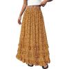 imageBTFBM Skirts for Women Summer Flowy ALine Floral Boho Maxi Skirt Long Wedding Guest Dresses Spring Outfits 2026Floral Yellow