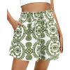 imageBTFBM Spring Summer Shorts for Women Dressy Casual High Waisted Wide Leg Floral Boho Shorts 2026 Beach Vacation ClothesArmy Green