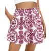 imageBTFBM Spring Summer Shorts for Women Dressy Casual High Waisted Wide Leg Floral Boho Shorts 2026 Beach Vacation ClothesBurgundy