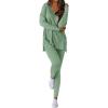 imageBTFBM Two Piece Sets for Women 2026 Casual Lounge Set Matching Oversized Shirts Leggings Workout Airport Travel OutfitsSage Green