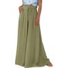 imageBTFBM Women Casual High Waist Wide Leg Pants 2026 Spring Summer Long Palazzo Pants Pocket Lounge Beach Vacation ClothesSolid Light Army Green