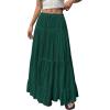 imageBTFBM Spring Skirts for Women 2026 Summer Boho Beach Vacation Clothes Casual Pleated High Waisted Flowy Maxi SkirtGreen
