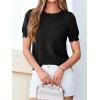 imageBTFBM Short Sleeve Sweater for Women 2026 Spring Summer Knit Basic Tops Lightweight Business Casual Vacation OutfitsBlack