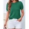 imageBTFBM Short Sleeve Sweater for Women 2026 Spring Summer Knit Basic Tops Lightweight Business Casual Vacation OutfitsGreen
