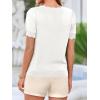 imageBTFBM Short Sleeve Sweater for Women 2026 Spring Summer Knit Basic Tops Lightweight Business Casual Vacation OutfitsWhite