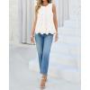 imageBTFBM Womens Tank Tops 2026 Summer Casual Sleeveless Button Down Shirts Embroidered Eyelet Blouse Beach Vacation ClothesWhite
