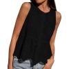 imageBTFBM Womens Tank Tops 2026 Summer Casual Sleeveless Button Down Shirts Embroidered Eyelet Blouse Beach Vacation ClothesBlack