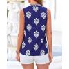 imageBTFBM Womens Tank Tops Floral Printed V Neck Sleeveless Spring 2026 Business Work Dressy Casual Shirts Chiffon BlousesRoyal Blue