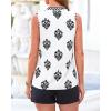 imageBTFBM Womens Tank Tops Floral Printed V Neck Sleeveless Spring 2026 Business Work Dressy Casual Shirts Chiffon BlousesWhite