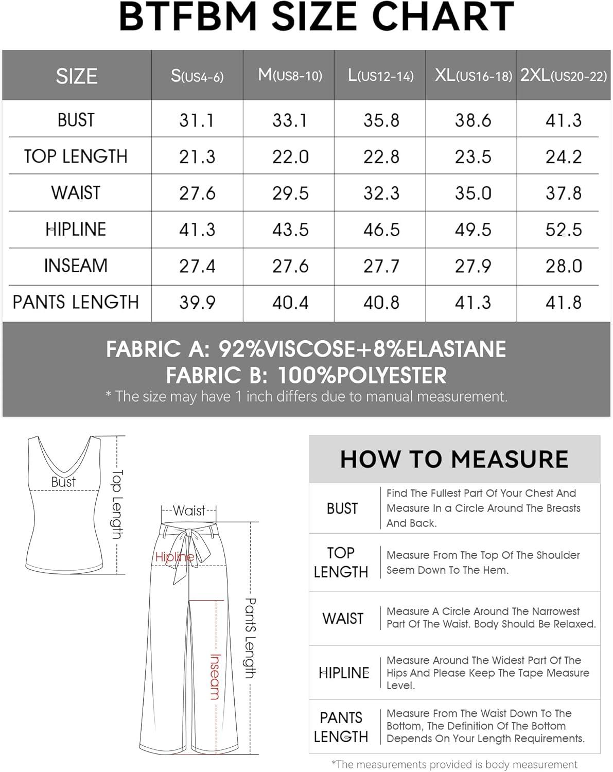 imageBTFBM Two Piece Sets For Women Summer 2026 Spring Outfits Casual Sleeveless Wide Leg Pants Sets Beach Vacation ClothesFloral Multicolored